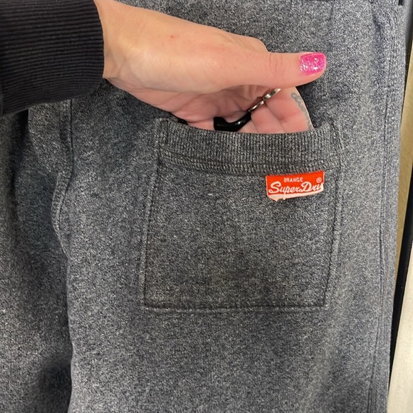 EXCELLENT CONDITION! SUPERDRY ORANGE LABEL CO. SLIM FIT GRAY SWEATPANTS SIZE M - Picture 11 of 14